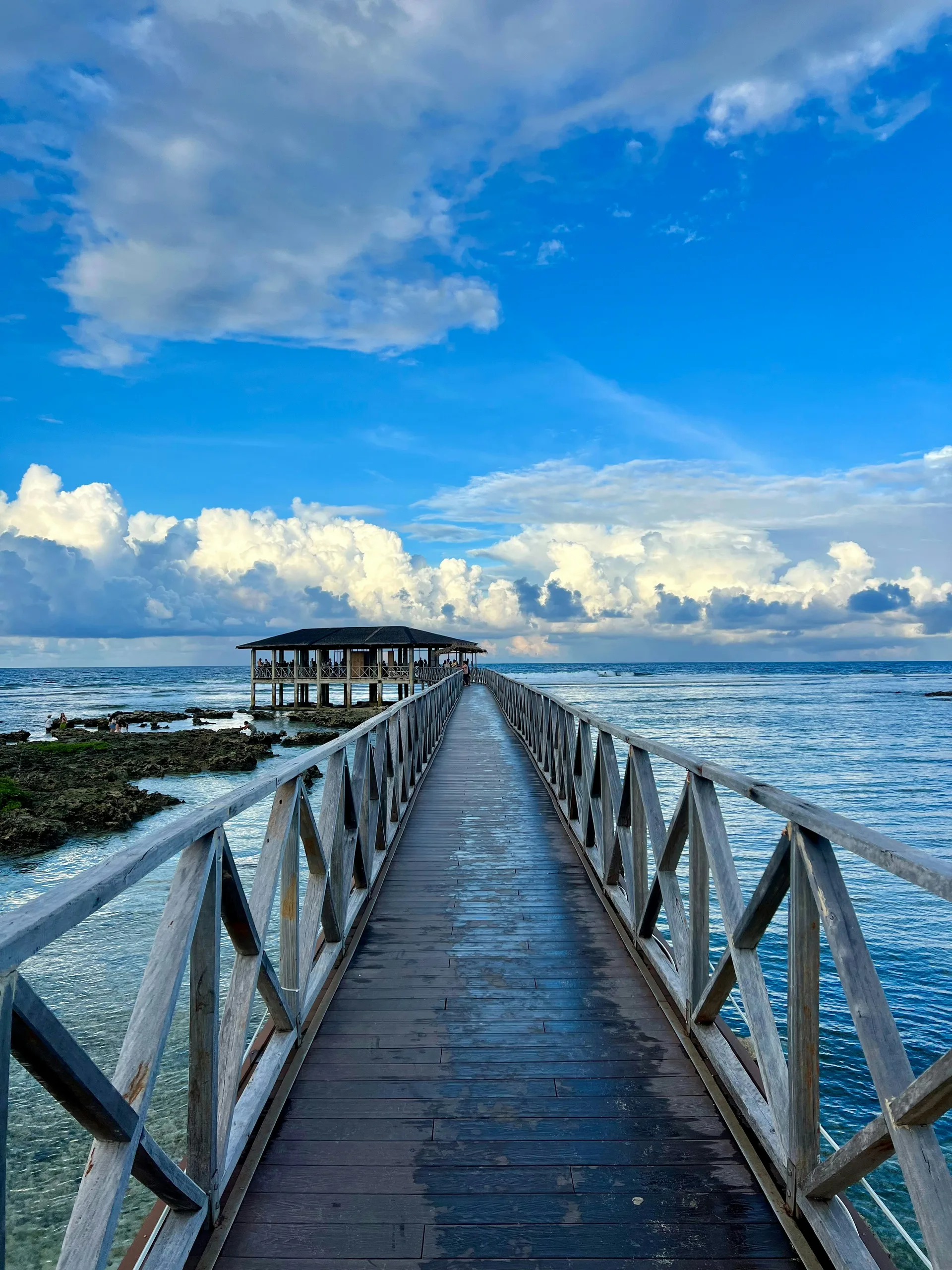 Boardwalk out to the reef at Cloud 9, Siargao
